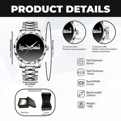 TIRADO HH03-K98 Personalized Name Watch for Men – Custom Initial Gift
