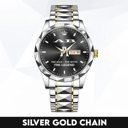 AB LELAND HH02-K98 Personalized Name Watch for Men – Custom Initial Gift