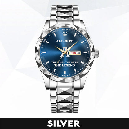 ALBERTO HH04-K98 Personalized Name Watch for Men – Custom Initial Gift