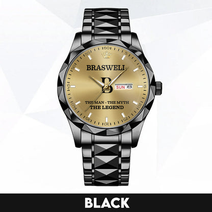 BRASWELL HH01-K98 Personalized Name Watch for Men – Custom Initial Gift