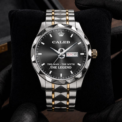 CALEB HH02-K98 Personalized Name Watch for Men – Custom Initial Gift