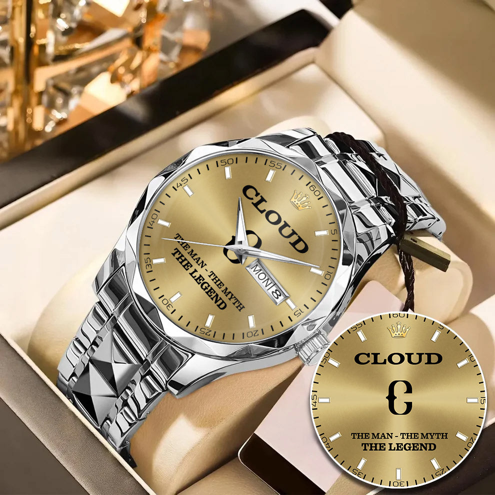 CLOUD HH01-K98 Personalized Name Watch for Men – Custom Initial Gift