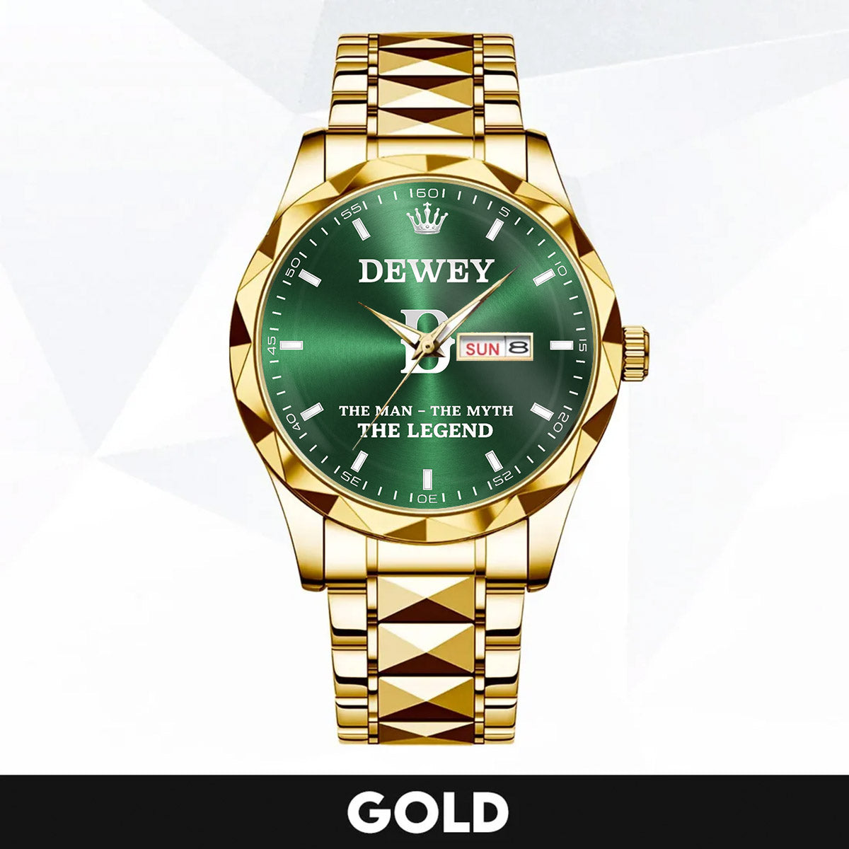 DEWEY HH03-K98 Personalized Name Watch for Men – Custom Initial Gift