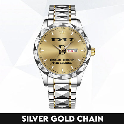 DU HH01-K98 Personalized Name Watch for Men – Custom Initial Gift