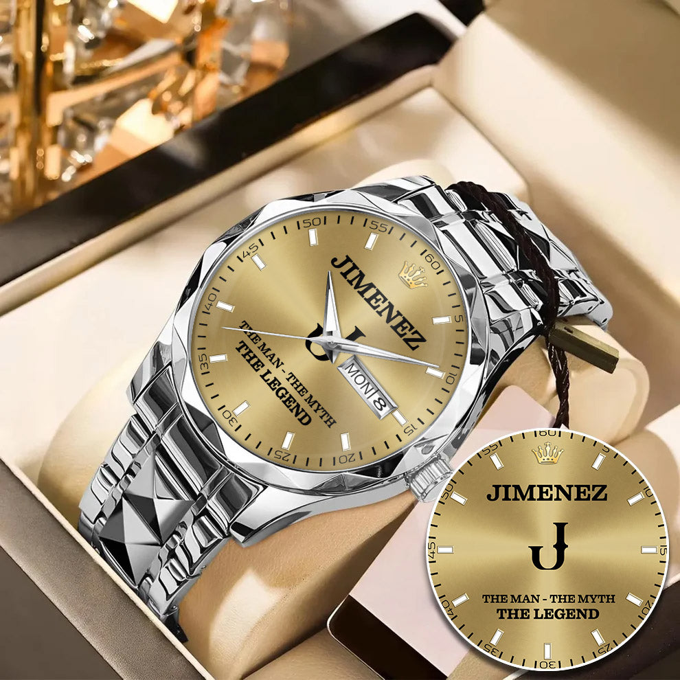 JIMENEZ HH01-K98 Personalized Name Watch for Men – Custom Initial Gift