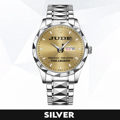 JUDE HH01-K98 Personalized Name Watch for Men – Custom Initial Gift