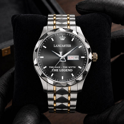 LANCASTER HH02-K98 Personalized Name Watch for Men – Custom Initial Gift