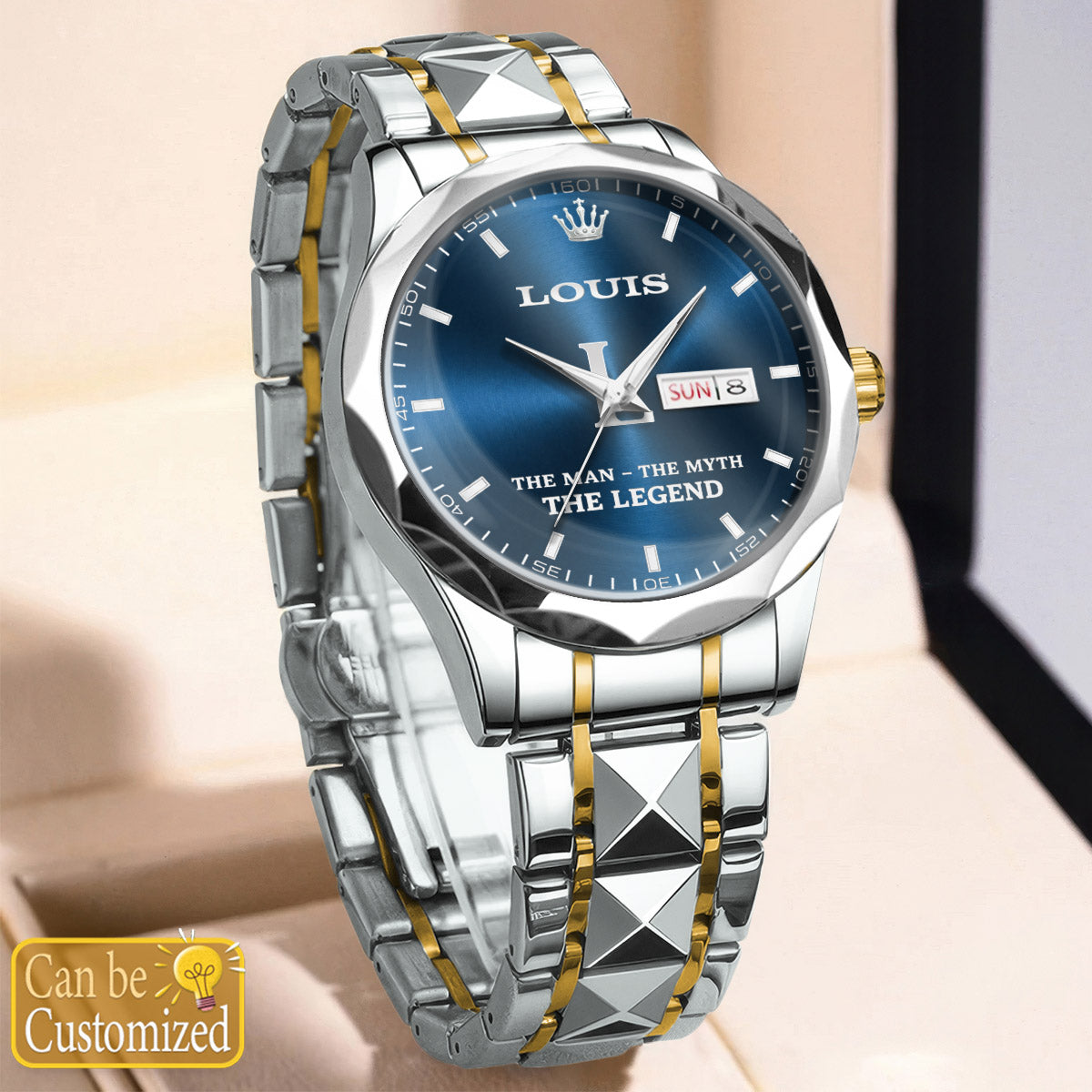 LOUIS HH04-K98 Personalized Name Watch for Men – Custom Initial Gift