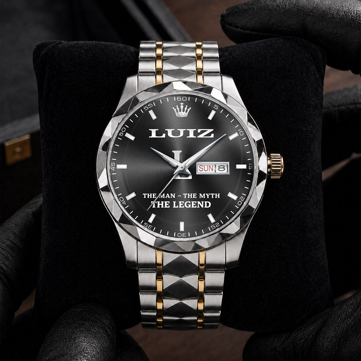 LUIZ HH02-K98 Personalized Name Watch for Men – Custom Initial Gift