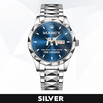 MARCY HH04-K98 Personalized Name Watch for Men – Custom Initial Gift