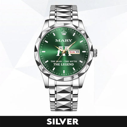 MARY HH03-K98 Personalized Name Watch for Men – Custom Initial Gift