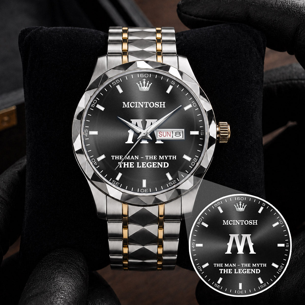 MCINTOSH HH02-K98 Personalized Name Watch for Men – Custom Initial Gift