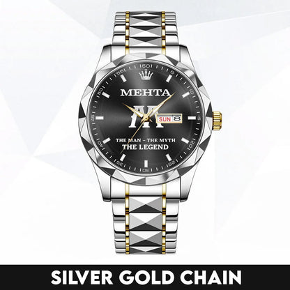 MEHTA HH02-K98 Personalized Name Watch for Men – Custom Initial Gift