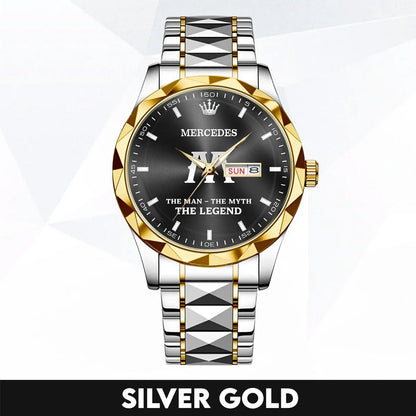 MERCEDES HH02-K98 Personalized Name Watch for Men – Custom Initial Gift