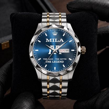 MILA HH04-K98 Personalized Name Watch for Men – Custom Initial Gift