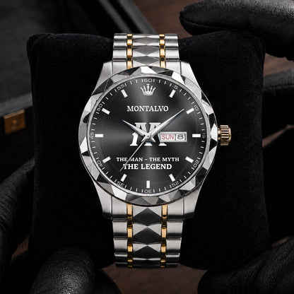MONTALVO HH02-K98 Personalized Name Watch for Men – Custom Initial Gift