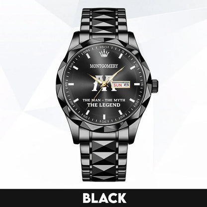 MONTGOMERY HH02-K98 Personalized Name Watch for Men – Custom Initial Gift