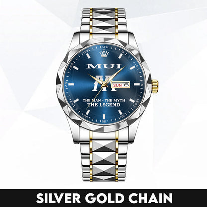 MUI HH04-K98 Personalized Name Watch for Men – Custom Initial Gift