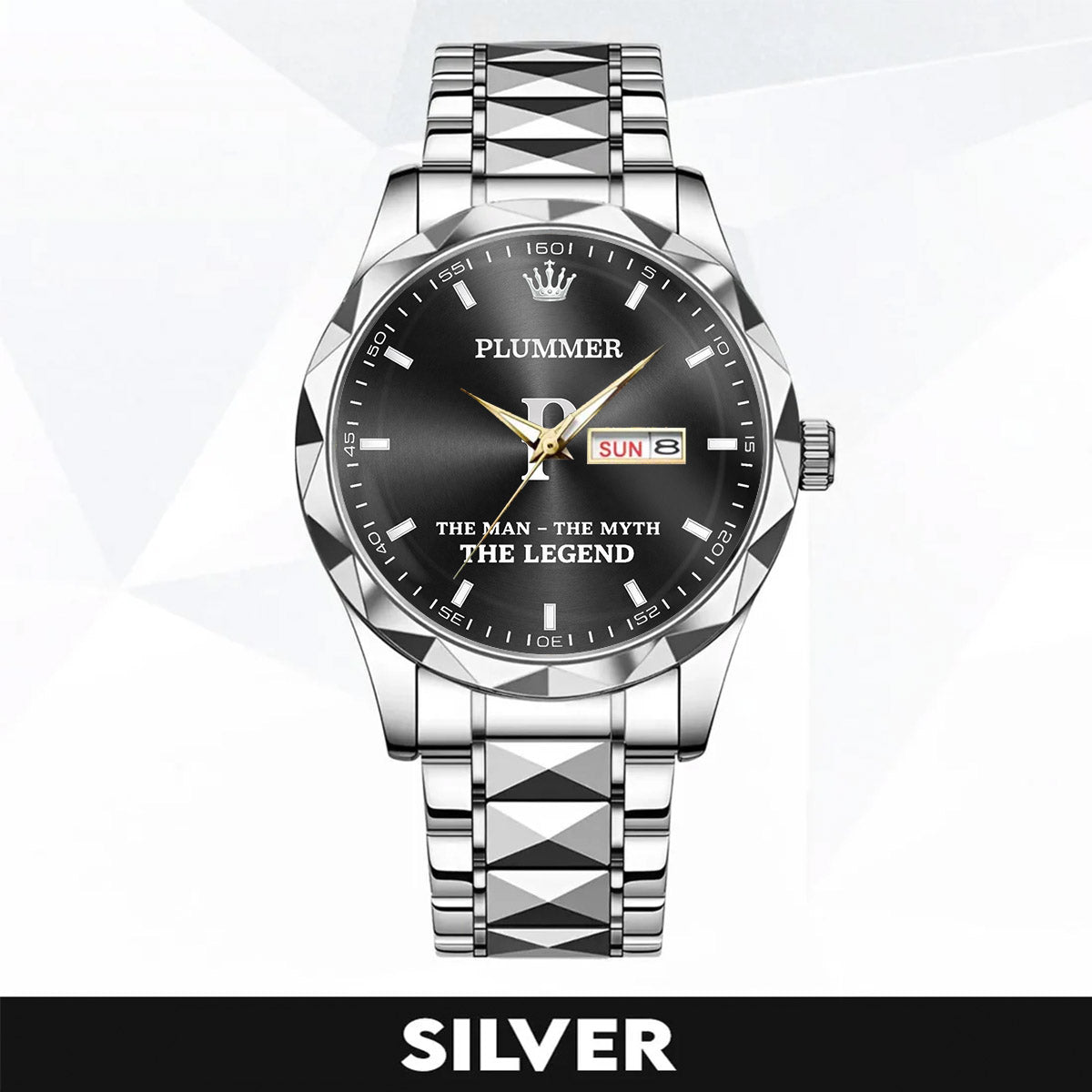 PLUMMER HH02-K98 Personalized Name Watch for Men – Custom Initial Gift