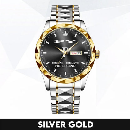 PY LELAND HH02-K98 Personalized Name Watch for Men – Custom Initial Gift
