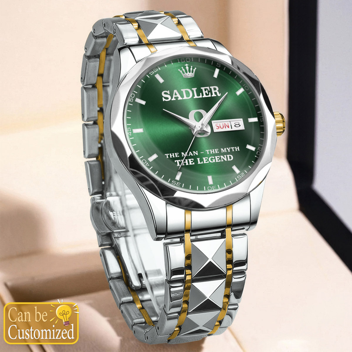 SADLER HH03-K98 Personalized Name Watch for Men – Custom Initial Gift