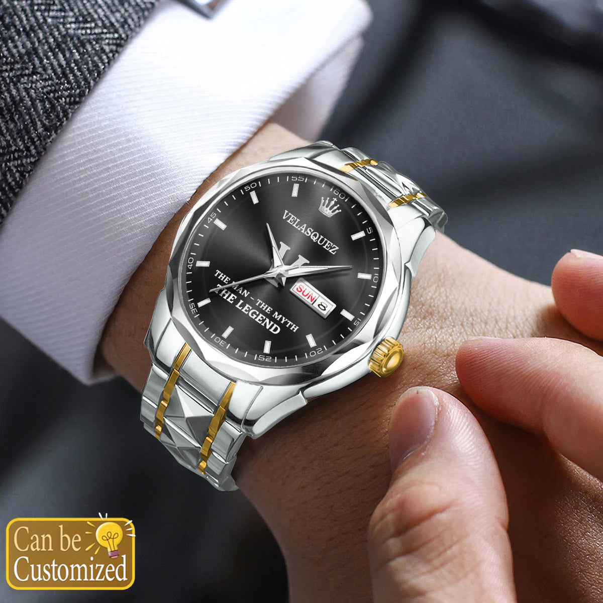 VELASQUEZ HH02-K98 Personalized Name Watch for Men – Custom Initial Gift