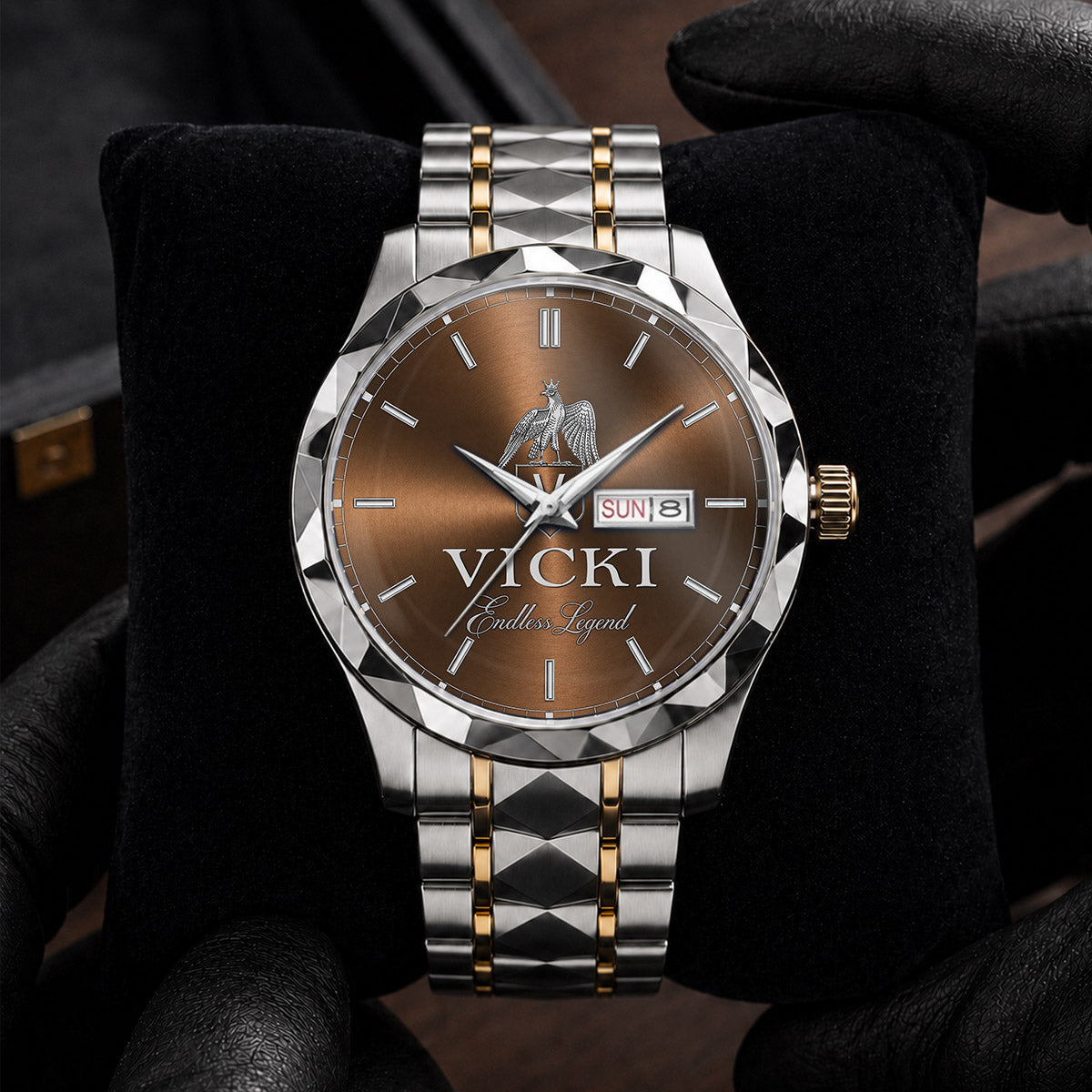VICKI HH01-K88 Personalized Name Watch for Men – Custom Initial Gift