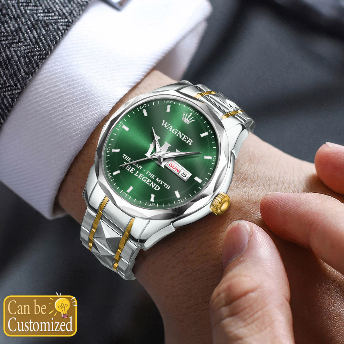 WAGNER HH03-K98 Personalized Name Watch for Men – Custom Initial Gift