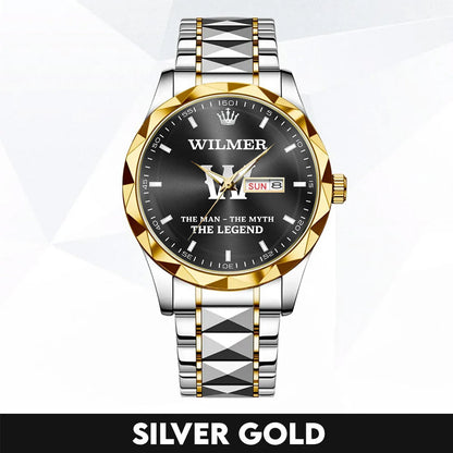 WILMER HH02-K98 Personalized Name Watch for Men – Custom Initial Gift