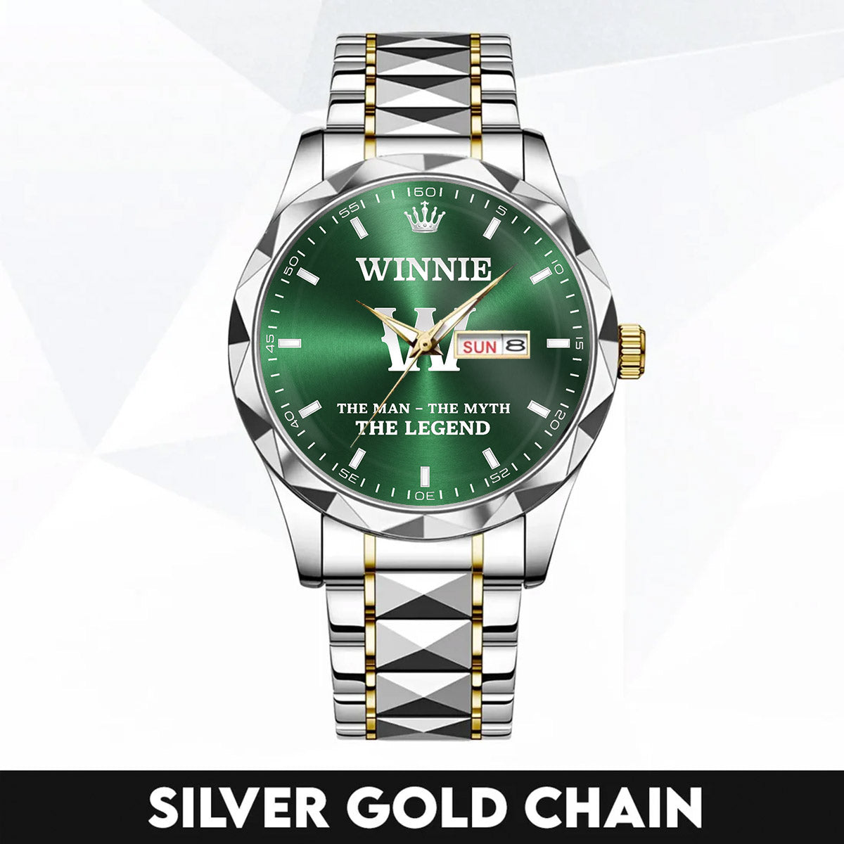 WINNIE HH03-K98 Personalized Name Watch for Men – Custom Initial Gift