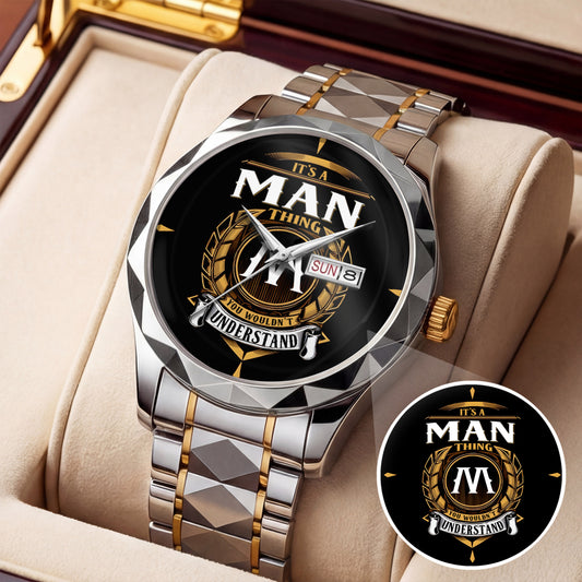 MAN K3579-02 Luxury Alloy-Men Watch, Personalized Premium Gift for Anniversary