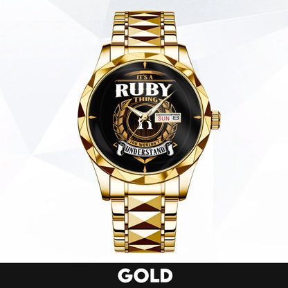 RUBY K3579-02 Luxury Alloy-Men Watch, Personalized Premium Gift for Anniversary