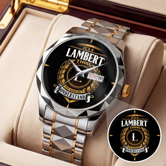 LAMBERT K3579-02 Luxury Alloy-Men Watch, Personalized Premium Gift for Anniversary